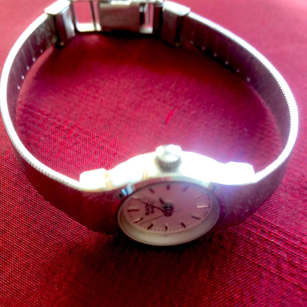 Silver bulova watch